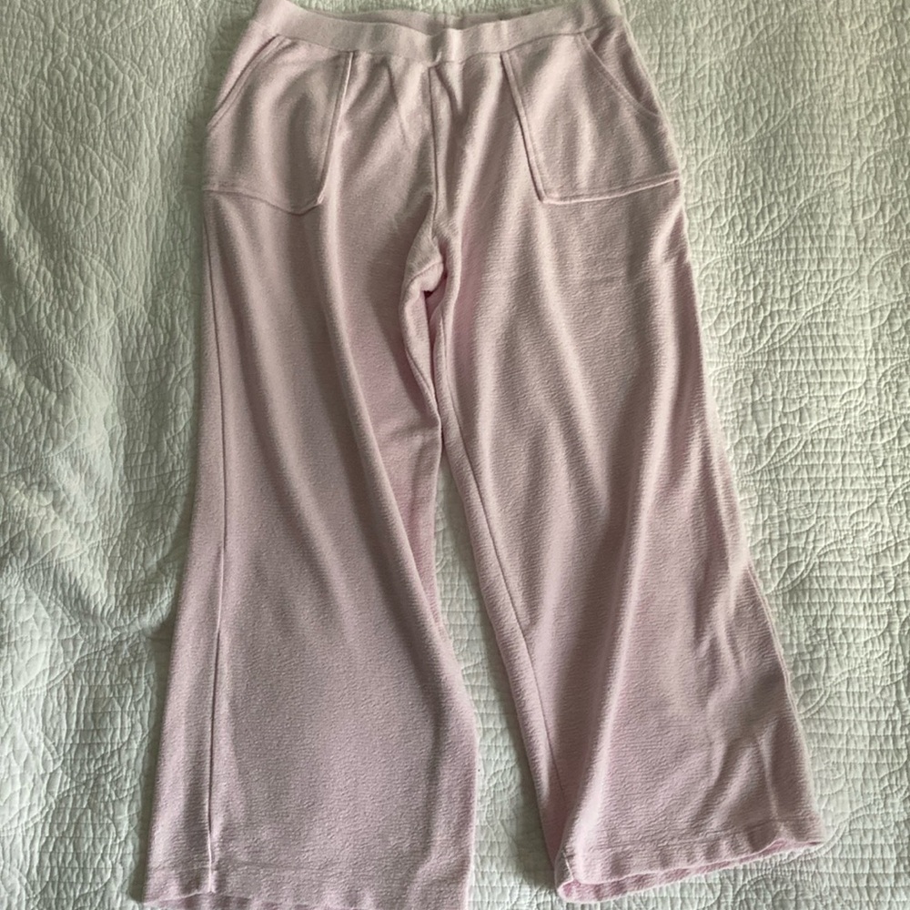 Alfani Pink Sweatpants Relaxed Fit Wide Leg